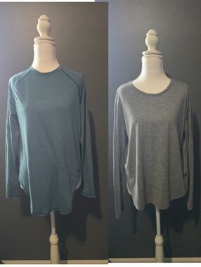 Under Armour Bundle Of 2 Long Sleeve Tops Heathered Gray/Teal